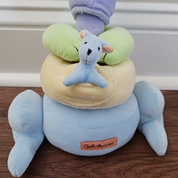 Carters John Lennon Kangaroo Joey Ring Stacker Toss Plush Baby Toy 10" Tall - Picture 2 of 6